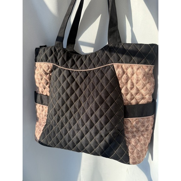 Bradford Exchange, Quilted Schnauzer Tote Bag RARE. "Paw Prints on My Heart" - Picture 2 of 5